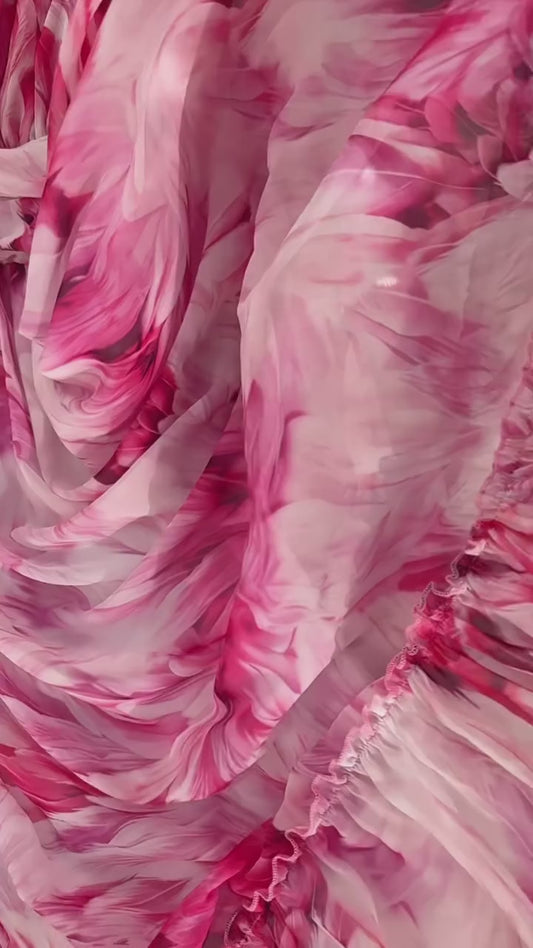 Rengarenk Şifon Astarlı Elbisemiz